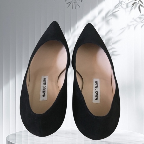 Manolo Blahnik Sirla Suede Low-Heel Pump - Picture 11 of 16